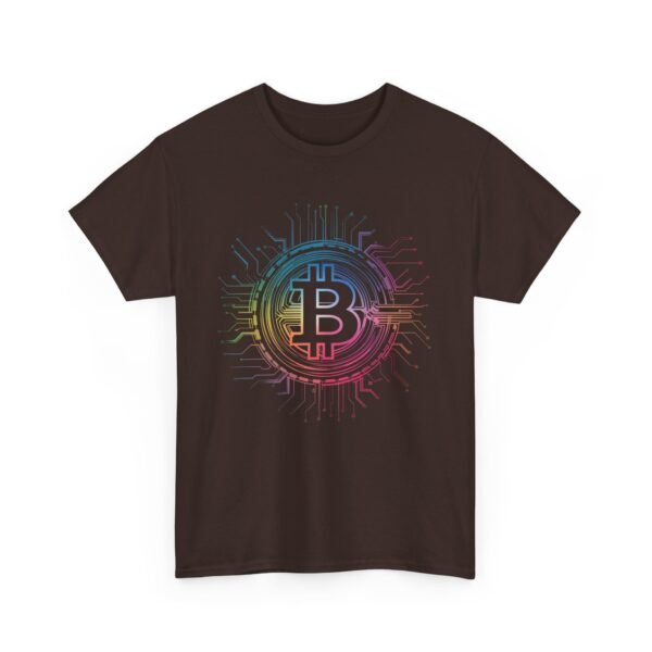 Rainbow Bitcoin Circuit Graphic T-Shirt | Unisex Cotton Tee | Cryptocurrency Shirt - Image 19