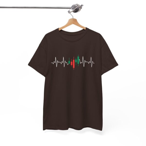 Heartbeat Trading T-Shirt | Unisex Cotton Tee | Candle Chart Design - Image 15