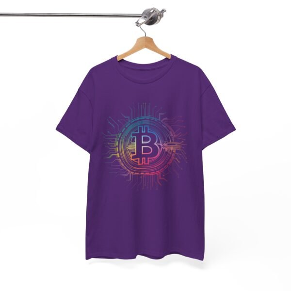 Rainbow Bitcoin Circuit Graphic T-Shirt | Unisex Cotton Tee | Cryptocurrency Shirt - Image 45