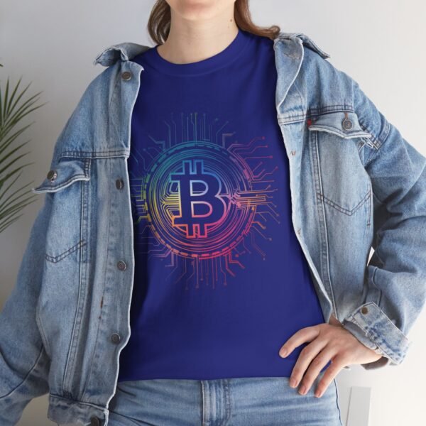 Rainbow Bitcoin Circuit Graphic T-Shirt | Unisex Cotton Tee | Cryptocurrency Shirt - Image 40