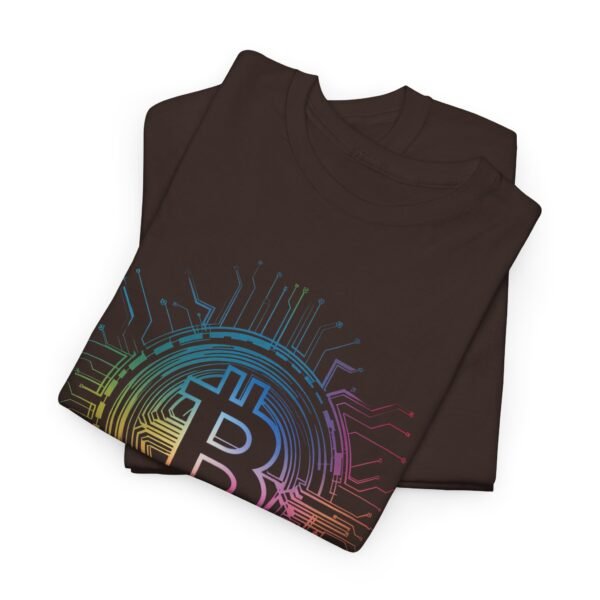 Rainbow Bitcoin Circuit Graphic T-Shirt | Unisex Cotton Tee | Cryptocurrency Shirt - Image 20