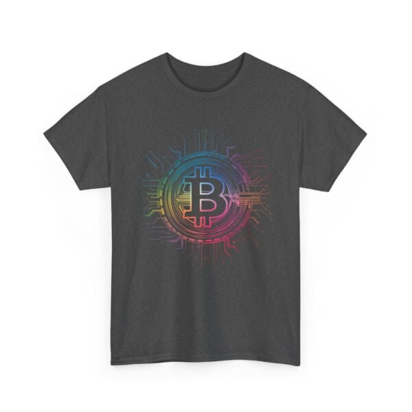 Rainbow Bitcoin Circuit Graphic T-Shirt | Unisex Cotton Tee | Cryptocurrency Shirt - Image 25