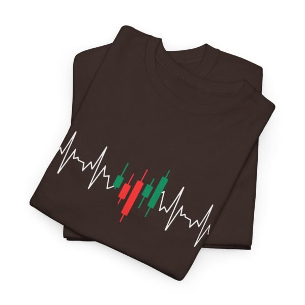 Heartbeat Trading T-Shirt | Unisex Cotton Tee | Candle Chart Design - Image 14
