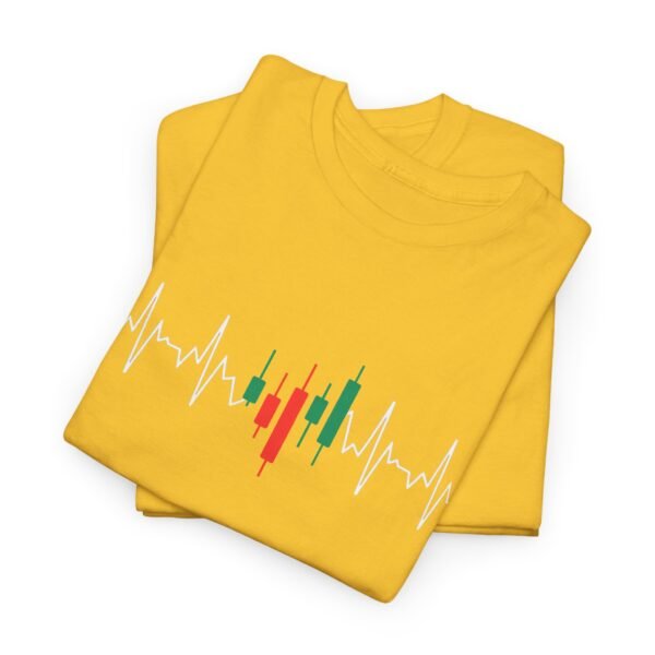 Heartbeat Trading T-Shirt | Unisex Cotton Tee | Candle Chart Design - Image 20