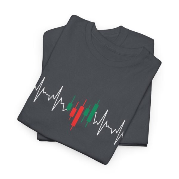 Heartbeat Trading T-Shirt | Unisex Cotton Tee | Candle Chart Design - Image 44