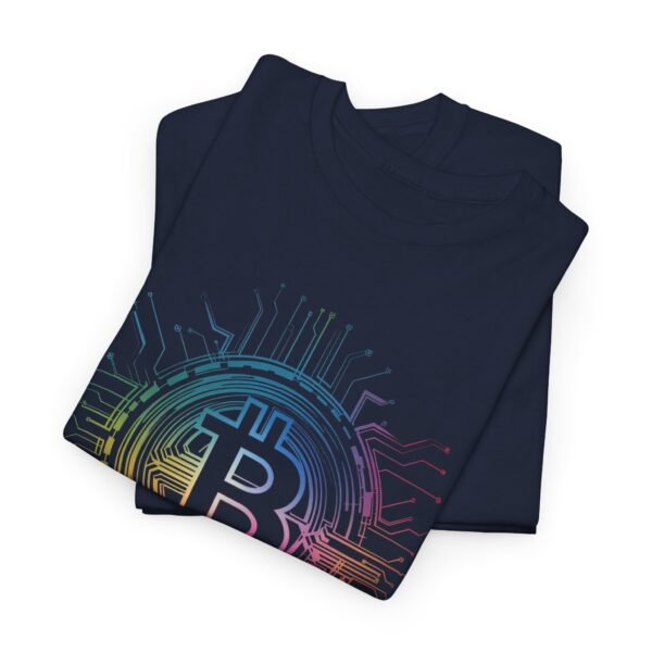 Rainbow Bitcoin Circuit Graphic T-Shirt | Unisex Cotton Tee | Cryptocurrency Shirt - Image 32
