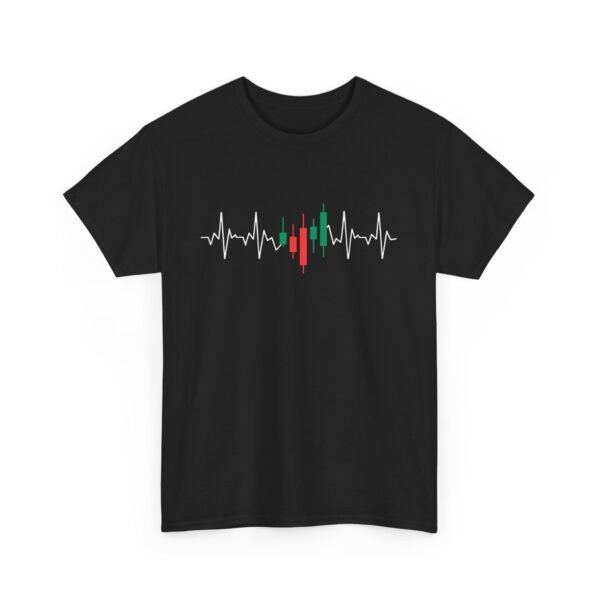 Heartbeat Trading T-Shirt | Unisex Cotton Tee | Candle Chart Design
