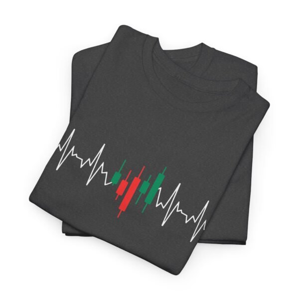Heartbeat Trading T-Shirt | Unisex Cotton Tee | Candle Chart Design - Image 38