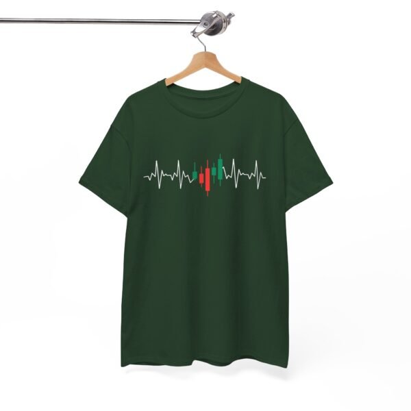 Heartbeat Trading T-Shirt | Unisex Cotton Tee | Candle Chart Design - Image 33