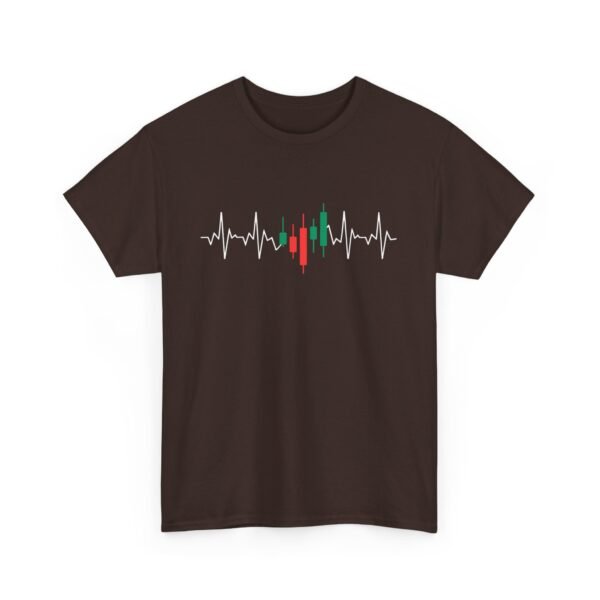 Heartbeat Trading T-Shirt | Unisex Cotton Tee | Candle Chart Design - Image 13