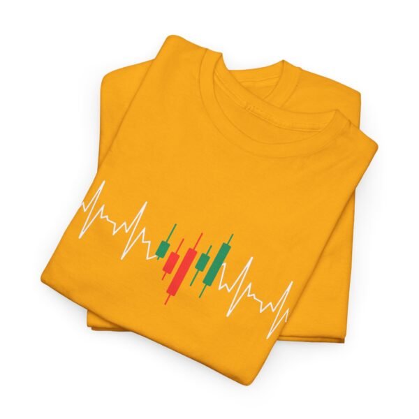 Heartbeat Trading T-Shirt | Unisex Cotton Tee | Candle Chart Design - Image 8
