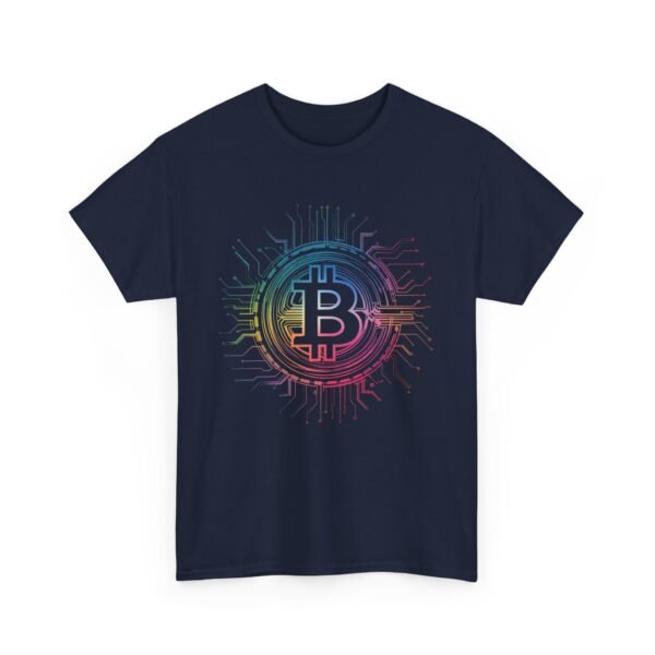 Rainbow Bitcoin Circuit Graphic T-Shirt | Unisex Cotton Tee | Cryptocurrency Shirt - Image 31