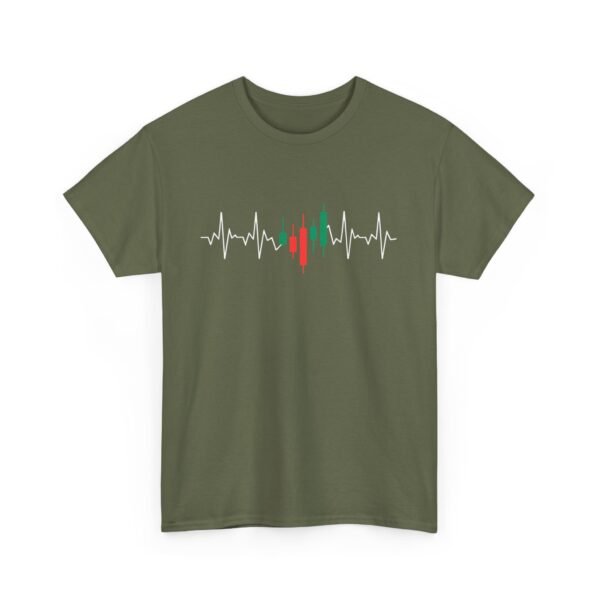 Heartbeat Trading T-Shirt | Unisex Cotton Tee | Candle Chart Design - Image 25