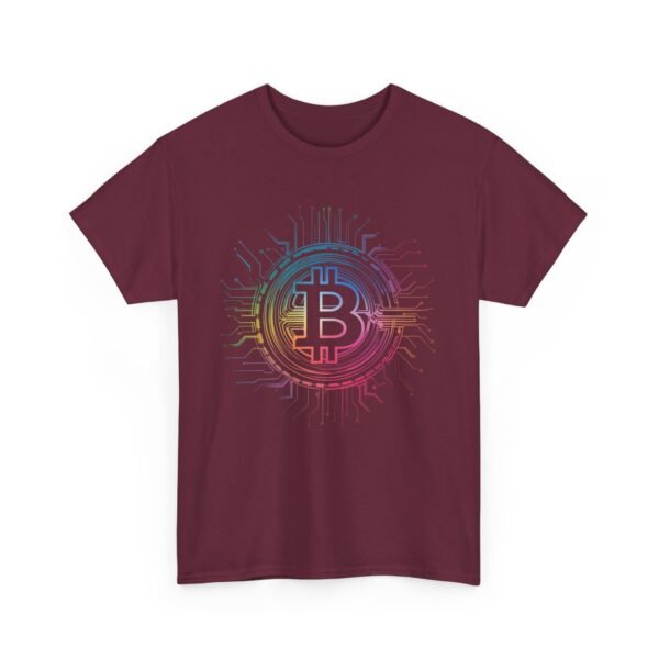Rainbow Bitcoin Circuit Graphic T-Shirt | Unisex Cotton Tee | Cryptocurrency Shirt - Image 13