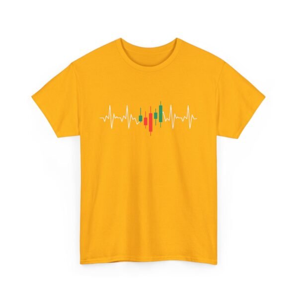 Heartbeat Trading T-Shirt | Unisex Cotton Tee | Candle Chart Design - Image 7