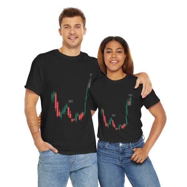 Buy Low Sell High T-Shirt | Unisex Trading Tee | Candlestick Chart Design - Image 5