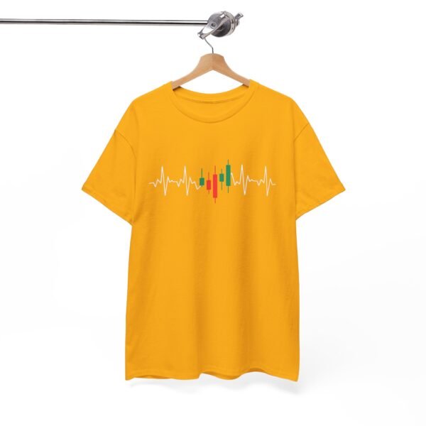 Heartbeat Trading T-Shirt | Unisex Cotton Tee | Candle Chart Design - Image 9