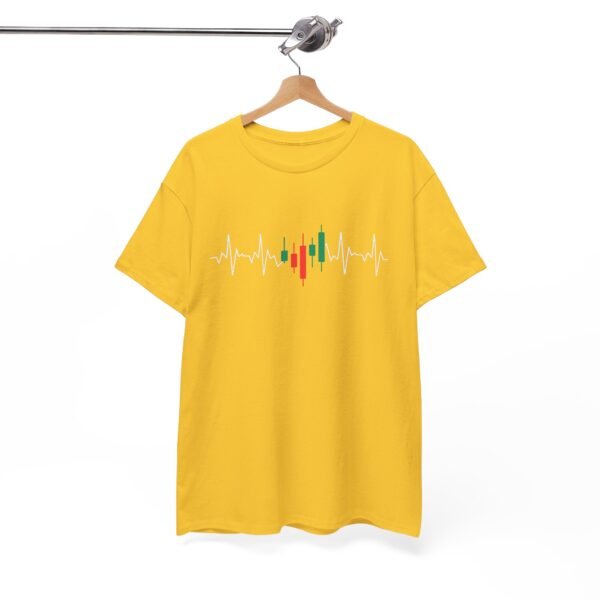 Heartbeat Trading T-Shirt | Unisex Cotton Tee | Candle Chart Design - Image 21
