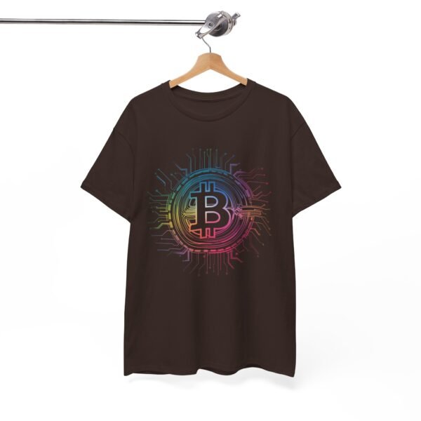 Rainbow Bitcoin Circuit Graphic T-Shirt | Unisex Cotton Tee | Cryptocurrency Shirt - Image 21