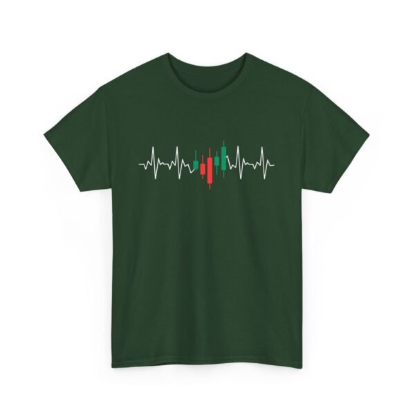 Heartbeat Trading T-Shirt | Unisex Cotton Tee | Candle Chart Design - Image 31