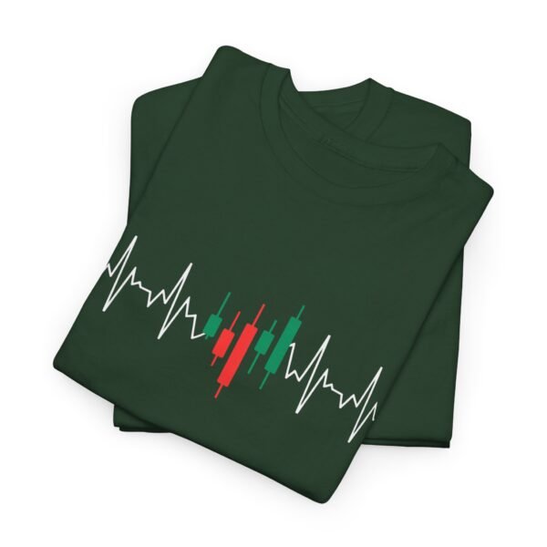 Heartbeat Trading T-Shirt | Unisex Cotton Tee | Candle Chart Design - Image 32