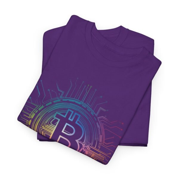 Rainbow Bitcoin Circuit Graphic T-Shirt | Unisex Cotton Tee | Cryptocurrency Shirt - Image 44