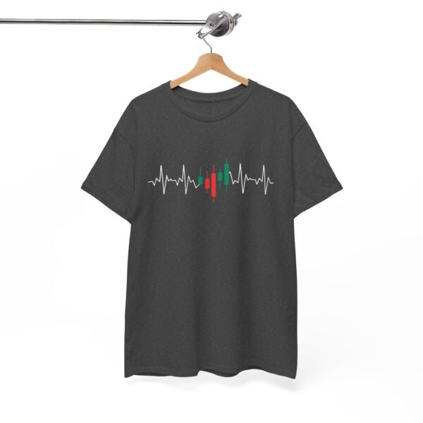 Heartbeat Trading T-Shirt | Unisex Cotton Tee | Candle Chart Design - Image 39