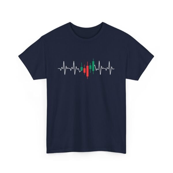 Heartbeat Trading T-Shirt | Unisex Cotton Tee | Candle Chart Design - Image 49