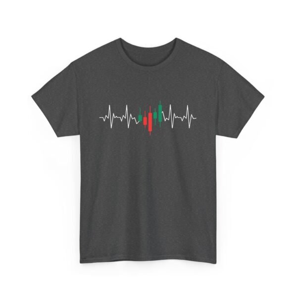 Heartbeat Trading T-Shirt | Unisex Cotton Tee | Candle Chart Design - Image 37