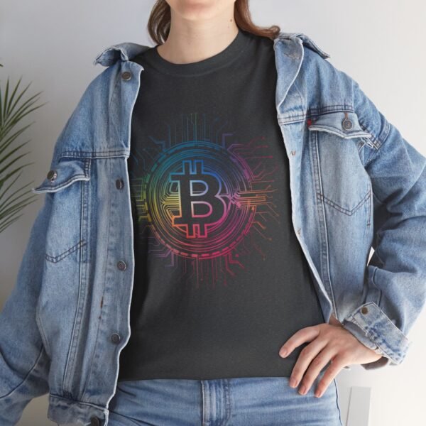 Rainbow Bitcoin Circuit Graphic T-Shirt | Unisex Cotton Tee | Cryptocurrency Shirt - Image 28