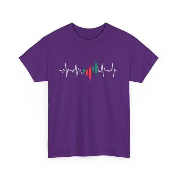 Heartbeat Trading T-Shirt | Unisex Cotton Tee | Candle Chart Design - Image 55
