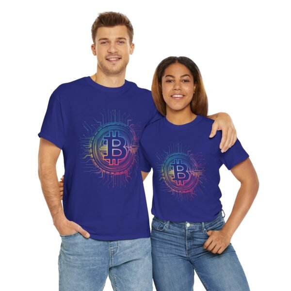 Rainbow Bitcoin Circuit Graphic T-Shirt | Unisex Cotton Tee | Cryptocurrency Shirt - Image 41