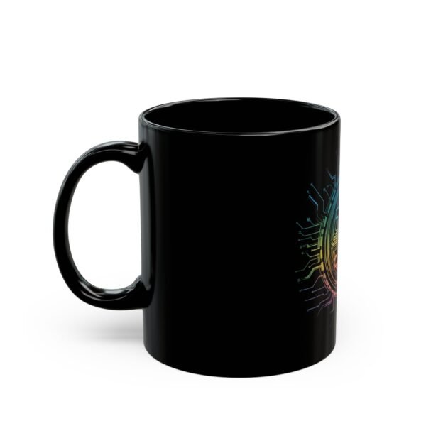 Rainbow Bitcoin Black Ceramic Mug | 11oz, 15oz - Image 3