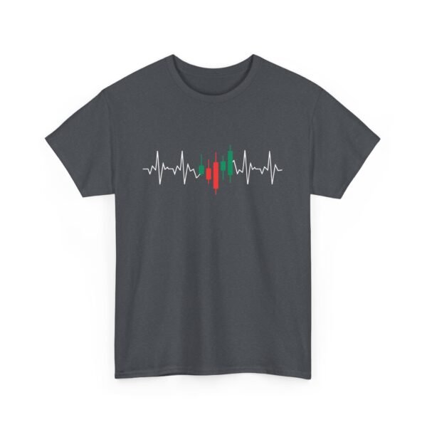 Heartbeat Trading T-Shirt | Unisex Cotton Tee | Candle Chart Design - Image 43