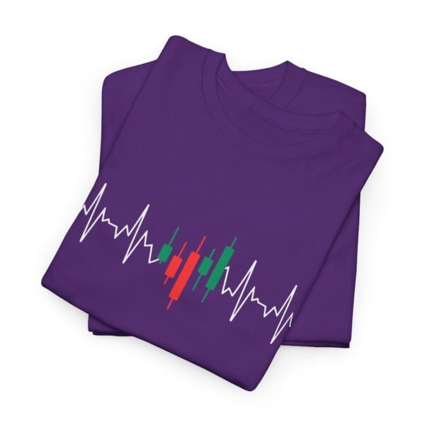 Heartbeat Trading T-Shirt | Unisex Cotton Tee | Candle Chart Design - Image 56