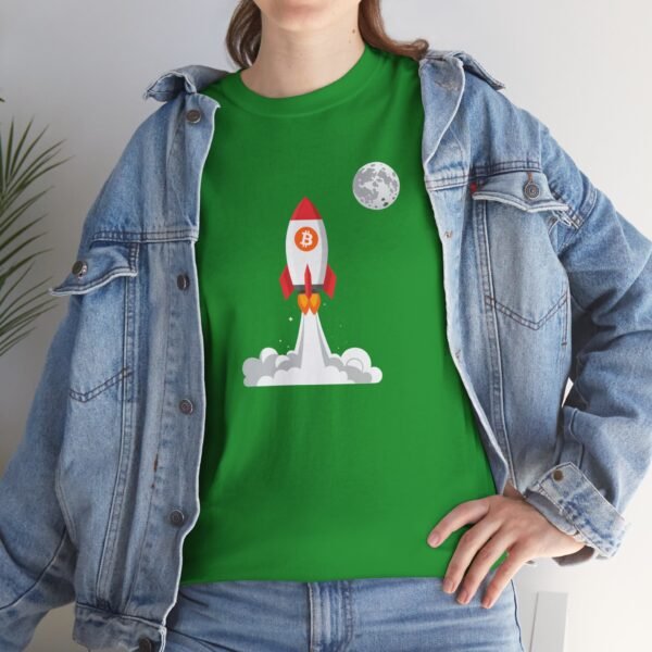 Bitcoin Rocket to the Moon T-Shirt | Crypto Lifestyle Apparel | Space Exploration Design - Image 40