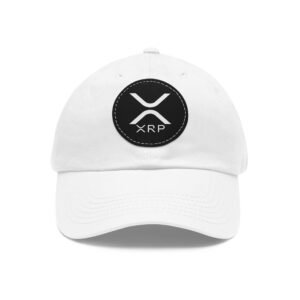 XRP  Hat with Leather Patch | Crypto Lifestyle Cap | Adjustable Cotton Hat