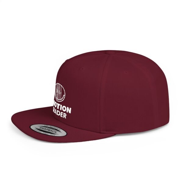 Flat Bill Snapback Cap | Minimalist Emotion Trader Logo - Image 33