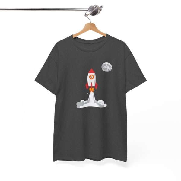 Bitcoin Rocket to the Moon T-Shirt | Crypto Lifestyle Apparel | Space Exploration Design - Image 45