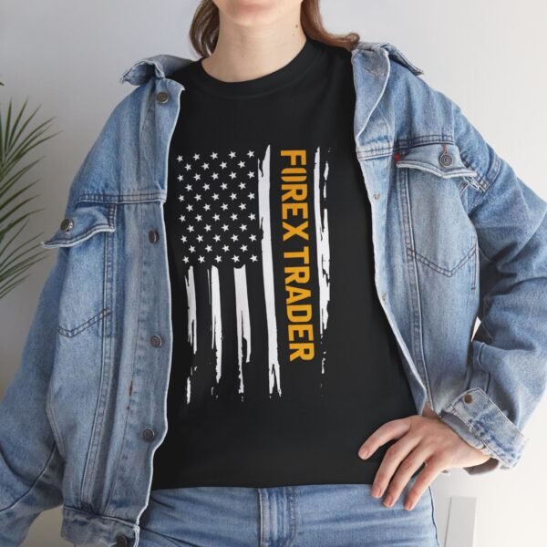 Forex Trader American Flag T-Shirt | Bold Trading T-Shirt for Forex Enthusiasts - Image 4