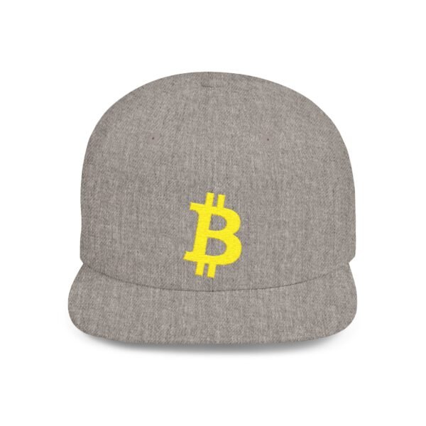 Bitcoin Embroidered Snapback Cap | Flat Bill Cryptocurrency Hat - Image 28