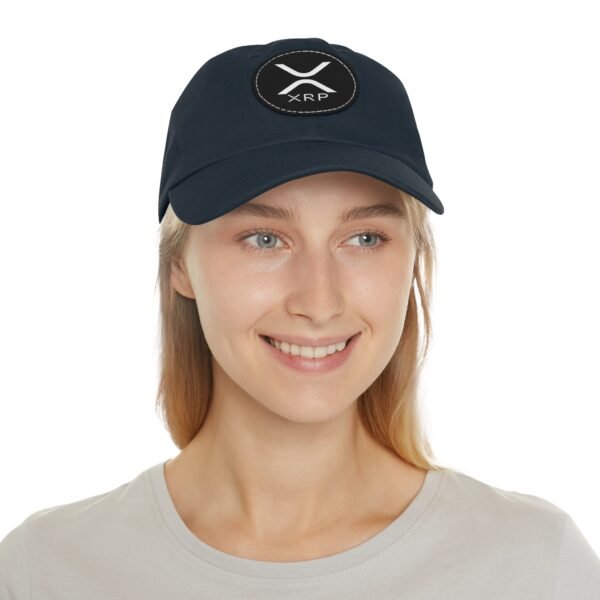 XRP  Hat with Leather Patch | Crypto Lifestyle Cap | Adjustable Cotton Hat - Image 49