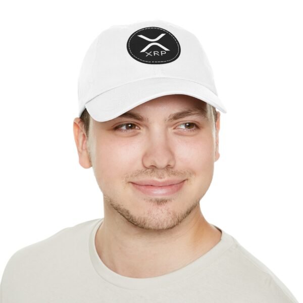 XRP  Hat with Leather Patch | Crypto Lifestyle Cap | Adjustable Cotton Hat - Image 5