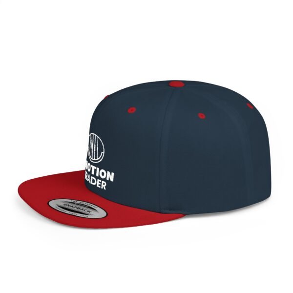 Flat Bill Snapback Cap | Minimalist Emotion Trader Logo - Image 21