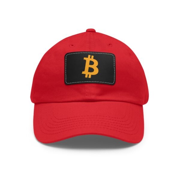 Bitcoin Faux Leather Patch Dad Hat | Cryptocurrency Cap - Image 56