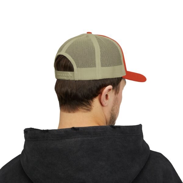 Worldcoin (WLD) Trucker Cap | Crypto Snapback Hat | Adjustable Mesh Back - Image 12