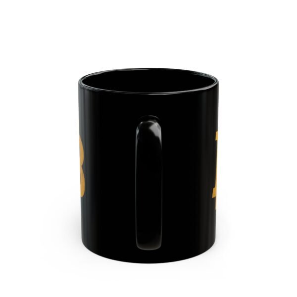 Bitcoin Mug | Black Ceramic Coffee Cup with Bitcoin Logo - Image 4