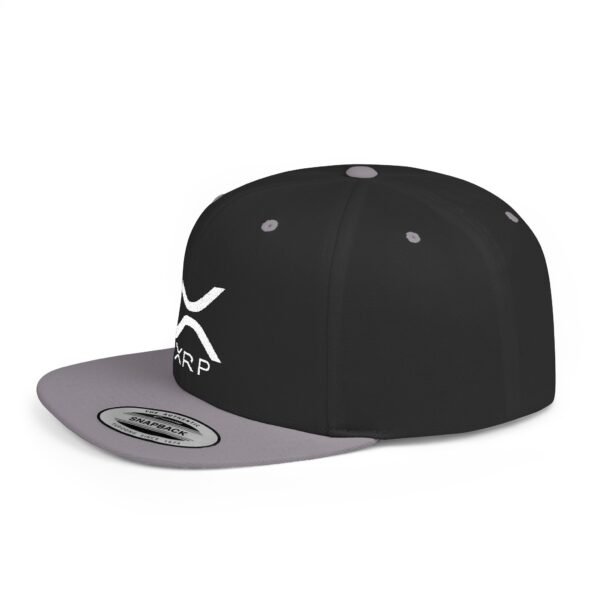 XRP Flat Bill Snapback | Crypto Lifestyle Cap | Adjustable Streetwear Hat - Image 3