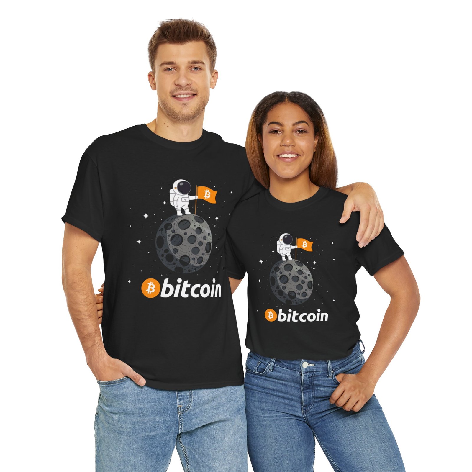 Bitcoin to the Moon Astronaut T-Shirt | Crypto T-Shirt - Image 5