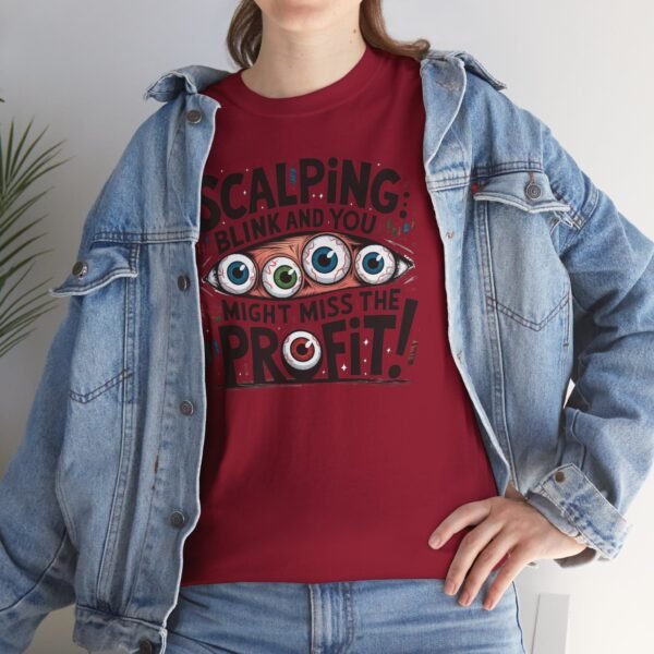 "Scalping: Blink and You Might Miss the Profit!" Trader T-Shirt | Trading T-Shirt - Image 52